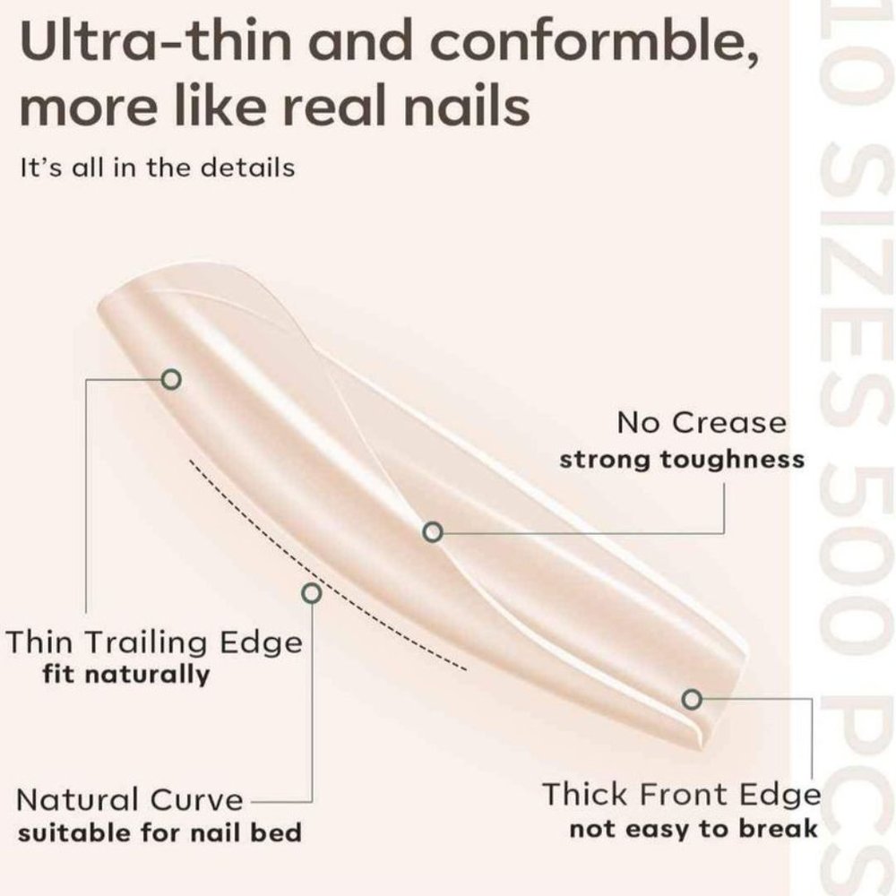 Modelones Nail Tips and Glue Gel Kit, Gel x Nail Kit 4 in 1 Nail Glue Gel - Picture 6 of 9